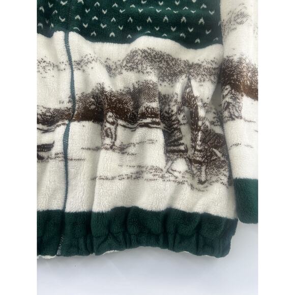 Vintage 1990s St Johns Bay Fleece Zip Up Medium Zip Cozycore Gorpcore Hooded Y2K - Picture 3 of 16